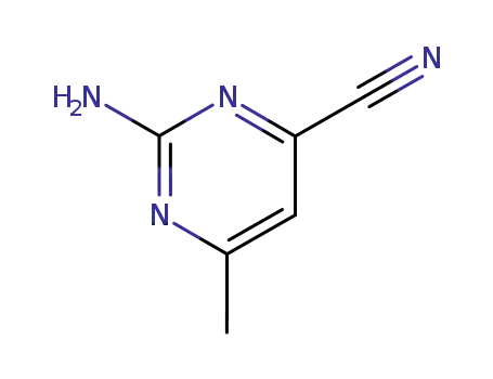 Molecular Structure of 64376-14-3 (2-AMINO-4-CYANO-6-METHYLPYRIMIDINE)