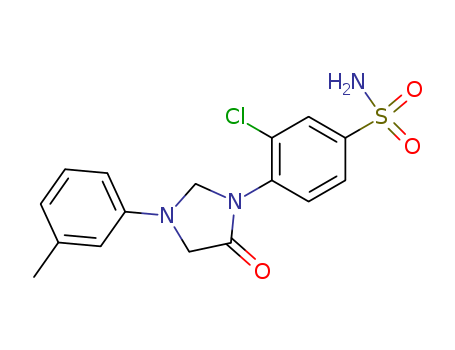 3-CHLORO-4-(3-(3-METHYLPHENYL)-5-OXO-1-IMIDAZOLIDINYL)BENZENESULFONAMIDE
