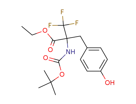 2-tert-Butoxycarbonylamino-3,3,3-trifluoro-2-(4-hydroxy-benzyl)-propionic acid ethyl ester