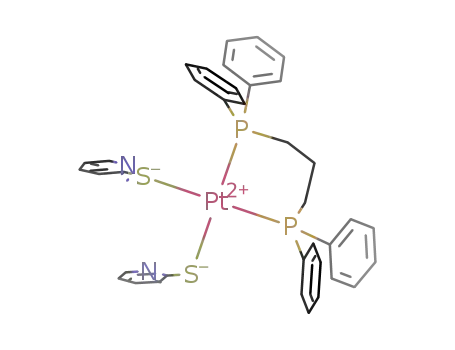 Molecular Structure of 285547-30-0 (cis-[Pt(η1-S-pyridine-2-thiolato)2(1,3-bis(diphenylphosphino)propane)])