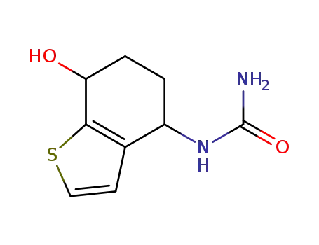 Molecular Structure of 62369-79-3 (Urea, (4,5,6,7-tetrahydro-7-hydroxybenzo[b]thien-4-yl)-)