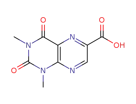 Molecular Structure of 70379-91-8 (6-Pteridinecarboxylic acid, 1,2,3,4-tetrahydro-1,3-dimethyl-2,4-dioxo-)