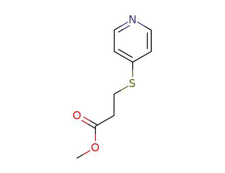 Molecular Structure of 78526-49-5 (Propanoic acid, 3-(4-pyridinylthio)-, methyl ester (9CI))