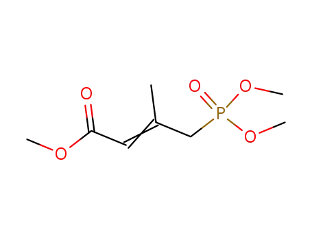 Molecular Structure of 53376-78-6 (2-Butenoic acid, 4-(dimethoxyphosphinyl)-3-methyl-, methyl ester)