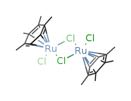 Molecular Structure of 88946-78-5 (bis[dichloro-(η(6)-1,2,3,4-tetramethylbenzene)ruthenium])