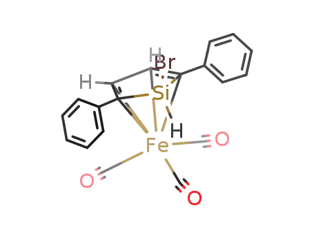 Molecular Structure of 111801-30-0 ((η4-exo-1-bromo-endo-1-hydro-2,5-diphenylsilacyclopentadiene)tricarbonyliron)
