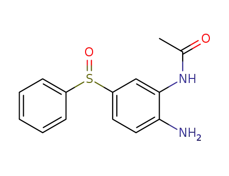 Molecular Structure of 54394-15-9 (2-acetamido-1-amino-4-phenylsulfinylbenzene)
