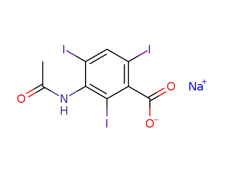 Molecular Structure of 129-63-5 (sodium acetrizoate)