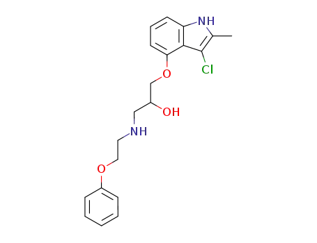 Molecular Structure of 69907-17-1 (Indopanolol)