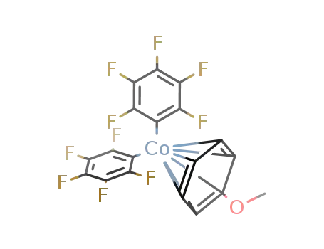 Molecular Structure of 86197-44-6 (bis(pentafluorophenyl)(η6-anisole)cobalt(II))