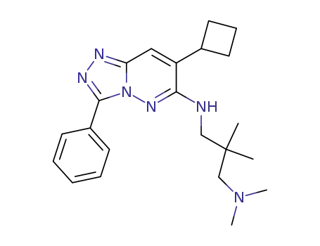 Molecular Structure of 473382-39-7 (N3-(7-Cyclobutyl-3-phenyl-1,2,4-triazolo[4,3-b]pyridazin-6-yl)-N1,N1,2,2-tetramethyl-1,3-propanediamine)