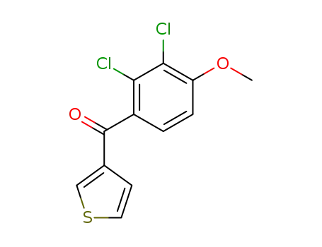Molecular Structure of 55901-81-0 (Methanone, (2,3-dichloro-4-methoxyphenyl)-3-thienyl-)