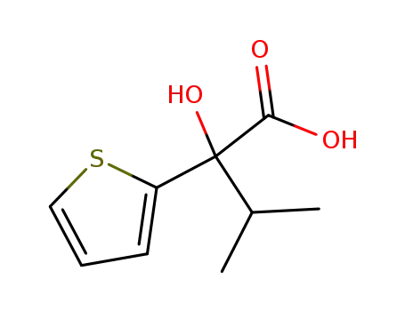 Molecular Structure of 89008-58-2 (2-Thiopheneacetic acid, a-hydroxy-a-(1-methylethyl)-)
