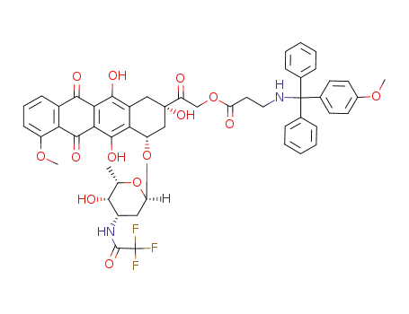 N-(trifluoroacetyl) doxorubicin 14-O-<3'-(N-(p-anisyldiphenylmethyl) amino)> propanoate