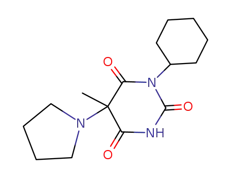 (+/-)-1-Cyclohexyl-5-methyl-5-pyrrolidino-barbitursaeure