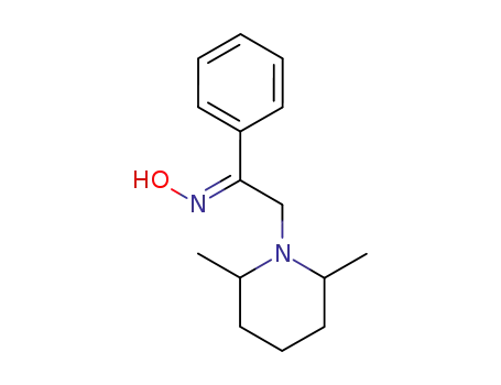 Molecular Structure of 16451-66-4 (Ethanone, 2-(2,6-dimethyl-1-piperidinyl)-1-phenyl-, oxime, (E)-)