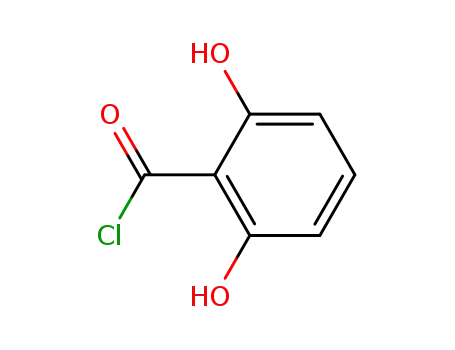 Molecular Structure of 116615-34-0 (Benzoyl chloride, 2,6-dihydroxy- (9CI))