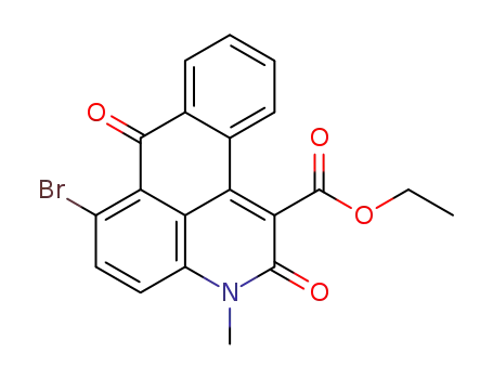 Molecular Structure of 71205-38-4 (6-Bromo-2,7-dihydro-3-methyl-2,7-dioxo-3H-dibenz[f,ij]isoquinoline-1-carboxylic acid ethyl ester)
