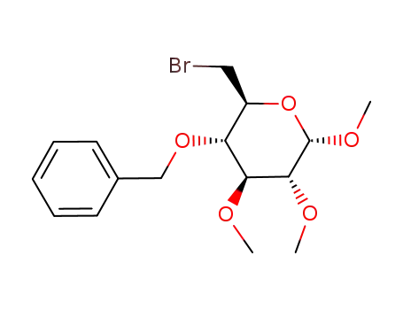 methyl 4-O-benzyl-6-bromo-6-deoxy-4-O-(methoxyethoxymethyl)-2,3-di-O-methyl-α-D-glucopyranoside