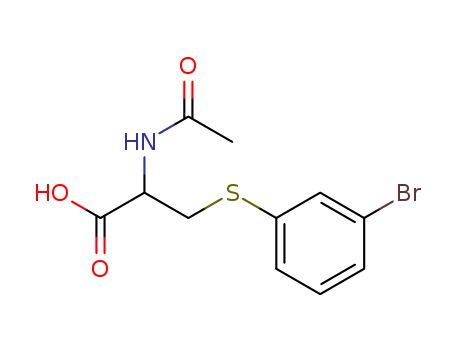 Molecular Structure of 126189-97-7 (DL-Cysteine, N-acetyl-S-(3-bromophenyl)-)