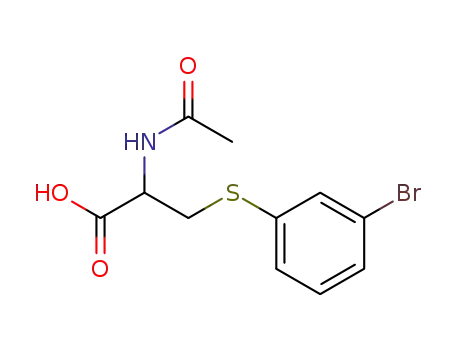 Molecular Structure of 126189-97-7 (DL-Cysteine, N-acetyl-S-(3-bromophenyl)-)