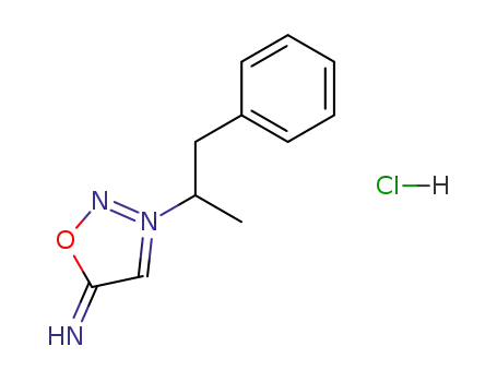 Molecular Structure of 3441-64-3 (5-Amino-3-(1-methyl-2-phenylethyl)-2,3-dihydro-1,2,3-oxadiazol-2-ium chloride)