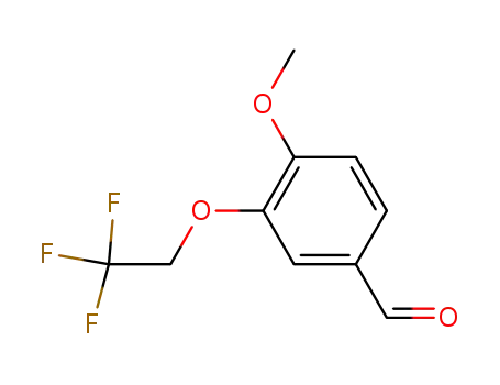Molecular Structure of 76588-84-6 (Benzaldehyde, 4-methoxy-3-(2,2,2-trifluoroethoxy)-)