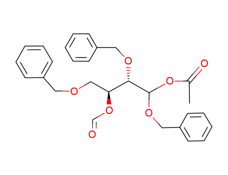 Molecular Structure of 141062-53-5 (1,3-Butanediol, 1,2,4-tris(phenylmethoxy)-, 1-acetate 3-formate)