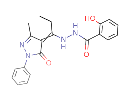 Benzoic acid, 2-hydroxy-,  2-[1-(1,5-dihydro-3-methyl-5-oxo-1-phenyl-4H-pyrazol-4-ylidene)propyl]  hydrazide