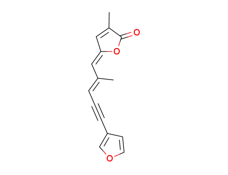Molecular Structure of 6617-37-4 ((5Z)-5-[(E)-2-Methyl-5-(3-furyl)-2-pentene-4-ynylidene]-3-methyl-2(5H)-furanone)