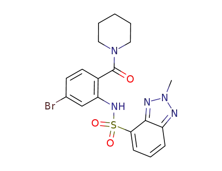 2-methyl-2H-benzotriazole-4-sulfonic acid [5-bromo-2-(piperidine-1-carbonyl)-phenyl]-amide