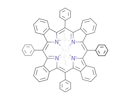 Molecular Structure of 188797-48-0 (bis(tri-n-butylphosphine)(tetraphenyltetrabenzoporphyrinato)ruthenium(II))