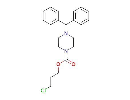 Molecular Structure of 120311-72-0 (3-Chloropropyl 4-(Diphenylmethyl)-1-piperazinecarboxylate)