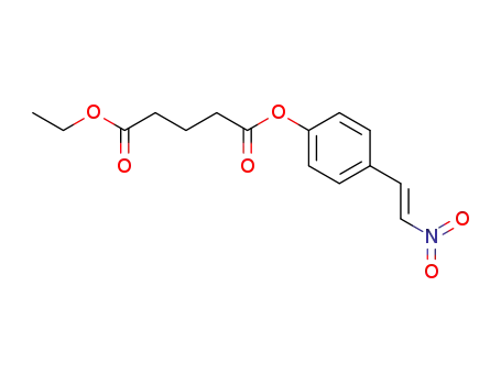 Molecular Structure of 142728-07-2 (ethyl 4-<(E)-2-nitroethenyl>phenyl glutarate)
