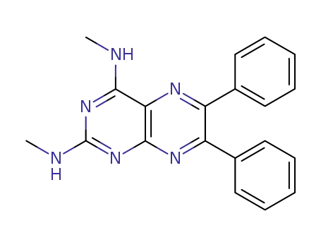 Molecular Structure of 108977-30-6 (<i>N</i><sup>2</sup>,<i>N</i><sup>4</sup>-dimethyl-6,7-diphenyl-pteridine-2,4-diyldiamine)