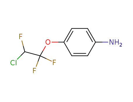 Molecular Structure of 403-61-2 (4-(2-CHLORO-1,1,2-TRIFLUORO-ETHOXY)-PHENYLAMINE)