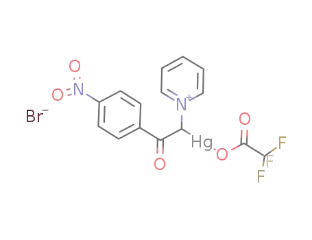 Molecular Structure of 255737-10-1 (1-(2-oxo-2-(4-nitrophenyl)-1-trifluoroacetoxymercurioethyl)pyridinium bromide)