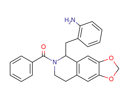 Molecular Structure of 7224-90-0 (Methanone,[5-[(2-aminophenyl)methyl]-7,8-dihydro-1,3-dioxolo[4,5-g]isoquinolin-6(5H)-yl]phenyl-)