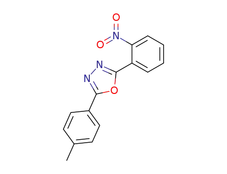 Molecular Structure of 88185-06-2 (1,3,4-Oxadiazole, 2-(4-methylphenyl)-5-(2-nitrophenyl)-)
