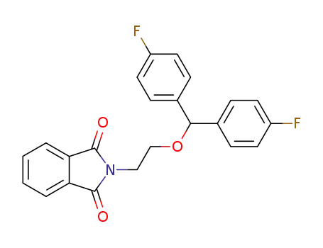 Molecular Structure of 50499-52-0 (1H-Isoindole-1,3(2H)-dione, 2-[2-[bis(4-fluorophenyl)methoxy]ethyl]-)