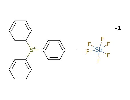 Molecular Structure of 127855-15-6 (sulfonium (4-methylphenyl)diphenyl hexafluorophosphate)