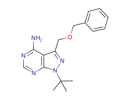 1H-Pyrazolo[3,4-d]pyrimidin-4-amine, 1-(1,1-dimethylethyl)-3-[(phenylmethoxy)methyl]-