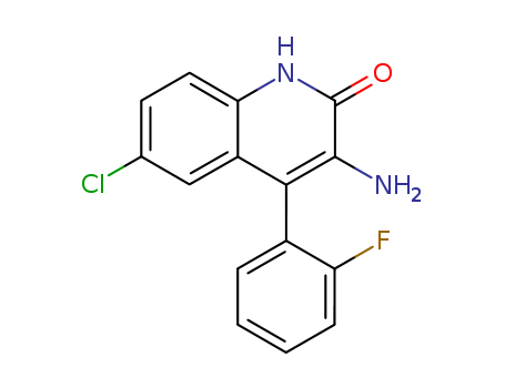 2(1H)-Quinolinone, 3-amino-6-chloro-4-(2-fluorophenyl)-