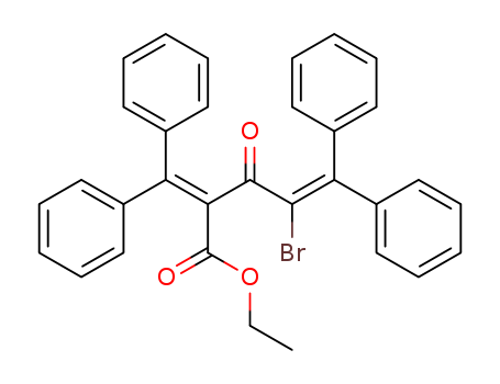 Molecular Structure of 143718-73-4 (4-Pentenoic acid, 4-bromo-2-(diphenylmethylene)-3-oxo-5,5-diphenyl-,
ethyl ester)