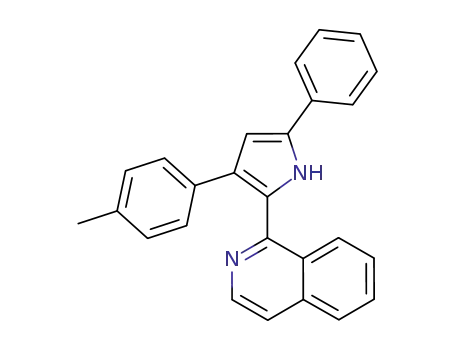 Molecular Structure of 76583-52-3 (Isoquinoline, 1-[3-(4-methylphenyl)-5-phenyl-1H-pyrrol-2-yl]-)