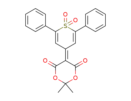 2,6-diphenyl-4-(2,2-dimethyl-4,6-dioxo-m-dioxan-5-ylidene)-4H-thiopyran 1,1-dioxide