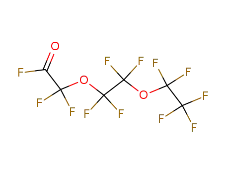 Molecular Structure of 13071-65-3 (perfluoro(3,6-dioxaoctanoyl) fluoride)