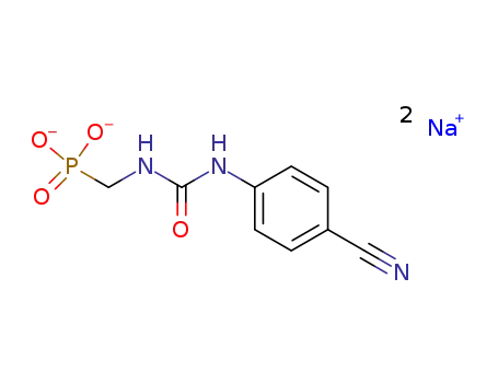 Phosphonic acid, [[[[(4-cyanophenyl)amino]carbonyl]amino]methyl]-,
disodium salt