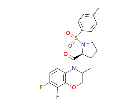 (-)-7,8-difluoro-2,3-dihydro-3-methyl-4-<(S)-N-p-toluenesulfonyl>prolinyl-4H-<1,4>benzoxazine