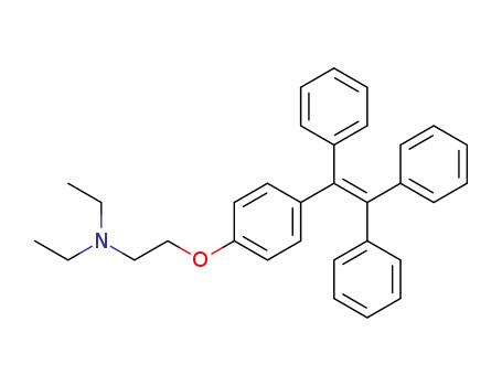 Molecular Structure of 76119-78-3 (1-<4'-(β-diethylaminoethoxy)phenyl>-1,2,2-triphenylethylene)